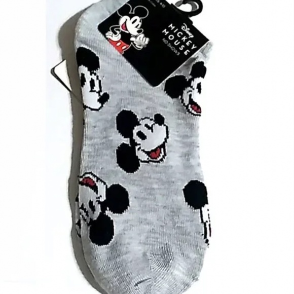 3/$15* Disney Mickey Mouse Gray Socks - Picture 1 of 1